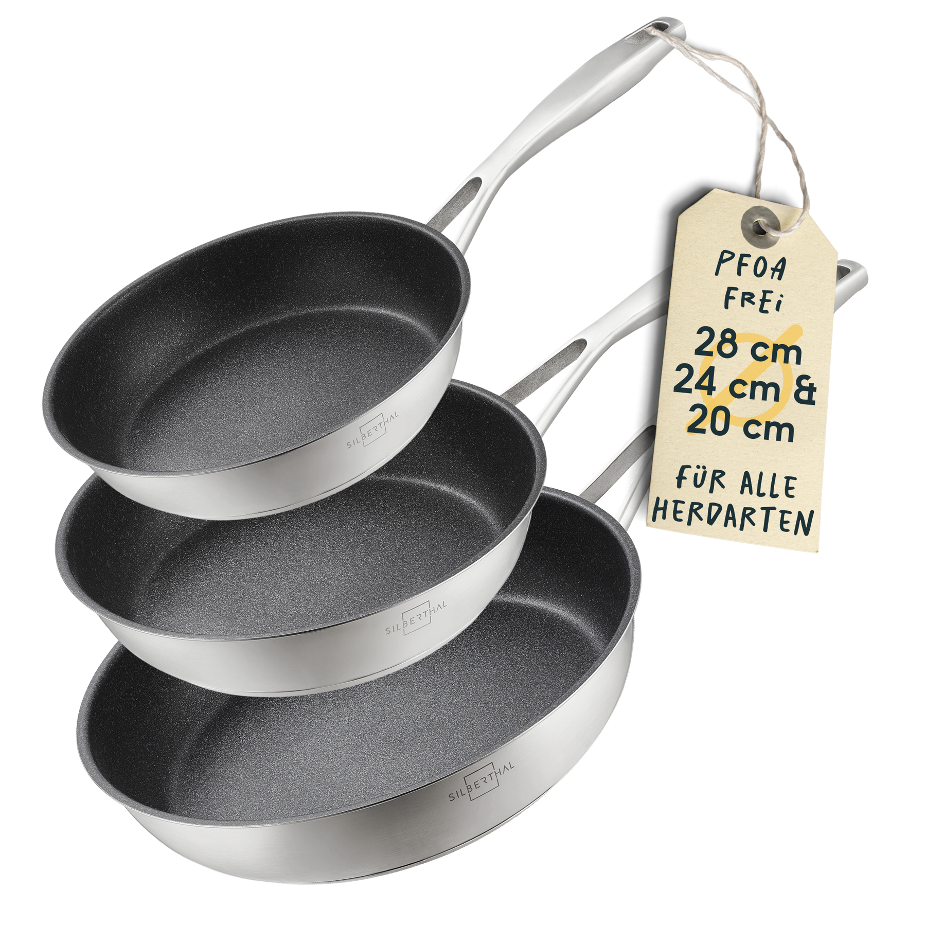 Pfannen 3er- Set Beschichtet