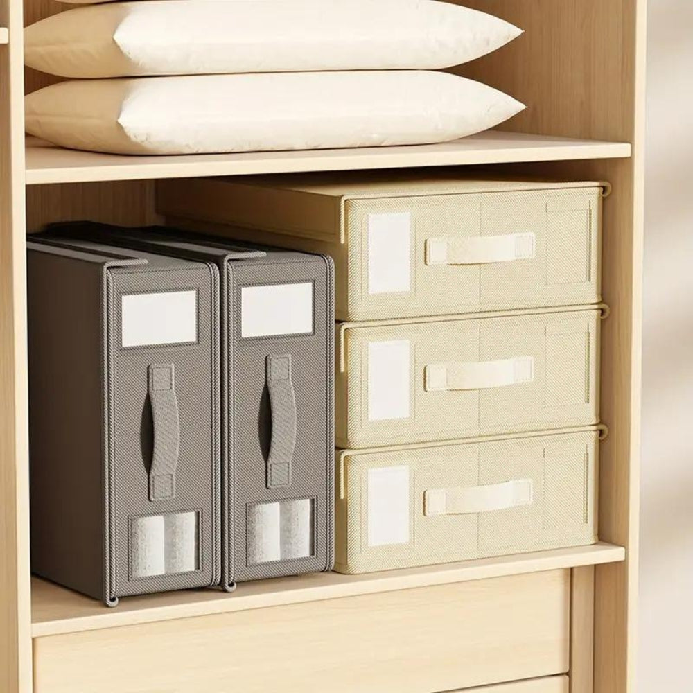 SheetStack - Zusammenklappbare Aufbewahrung für Bettwäsche
