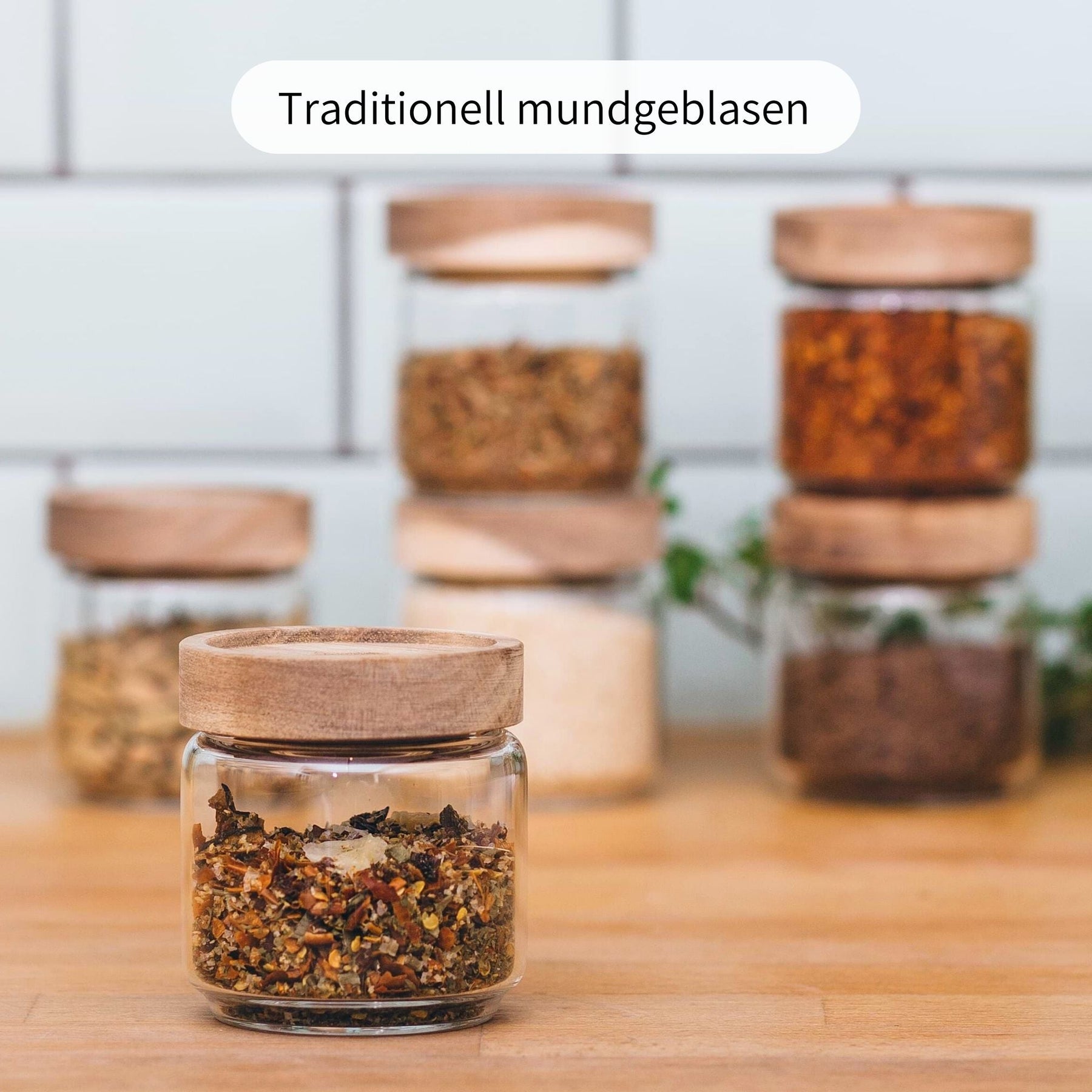 MINNA | Gewürzgläser rund 150ml (6-tlg.)
