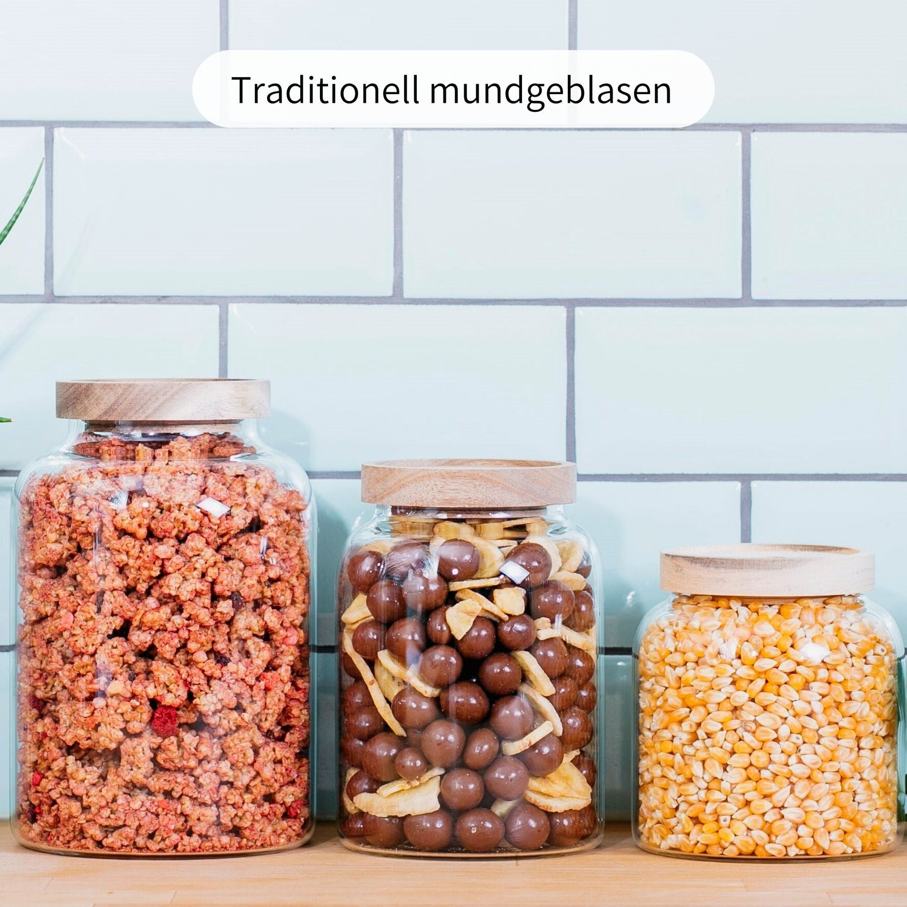 OLIV | Vorratsgläser oval gemischt (3-tlg.)