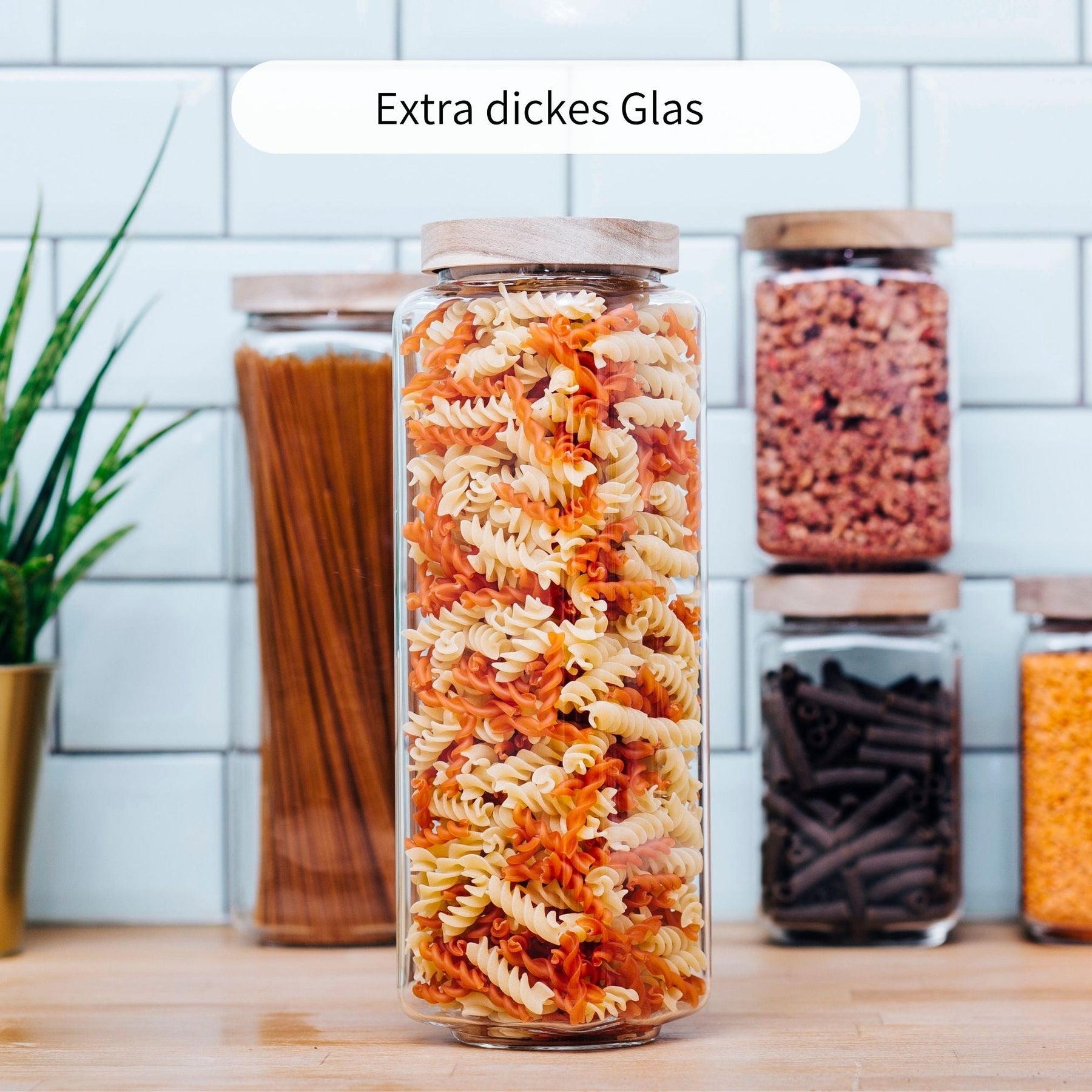 OLA | Vorratsgläser eckig 1800ml (2-tlg.)