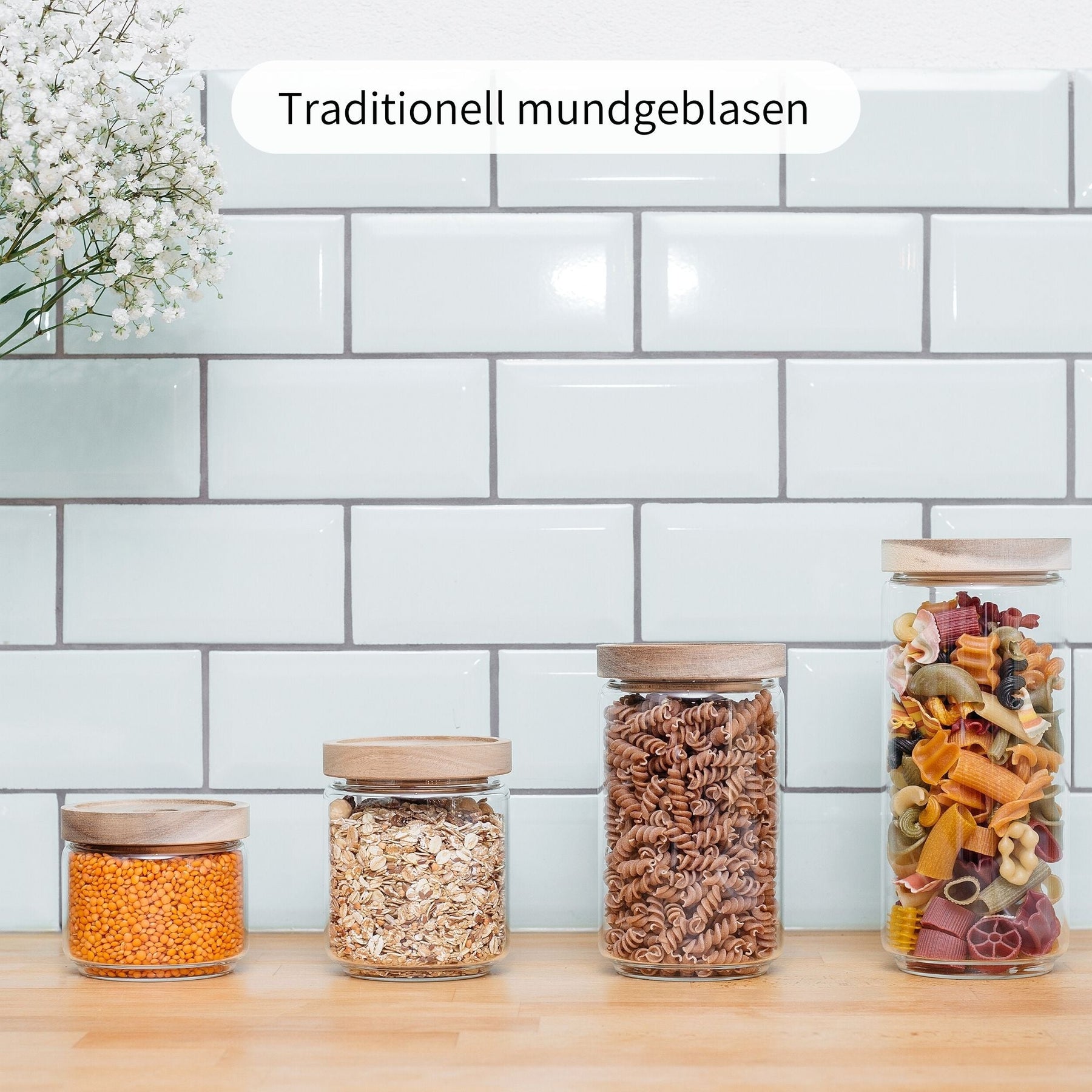 FYRA | Vorratsgläser rund gemischt (4-tlg.)