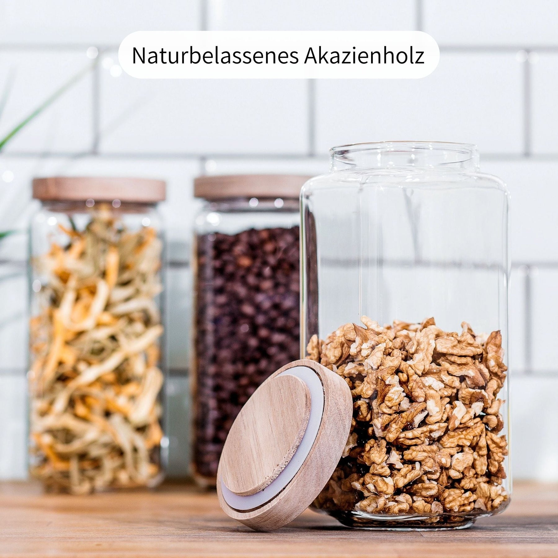 LUND | Vorratsgläser eckig 1200ml (3-tlg.)