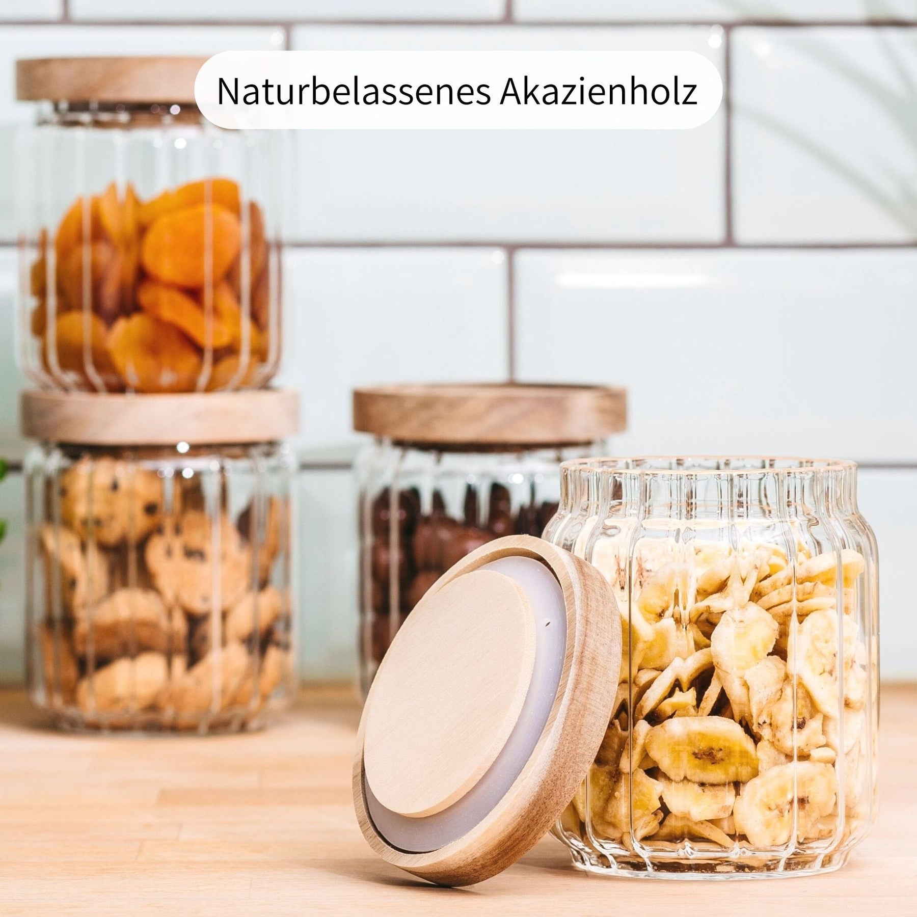 LASSE | Vorratsgläser geriffelt 500ml (4-tlg.)