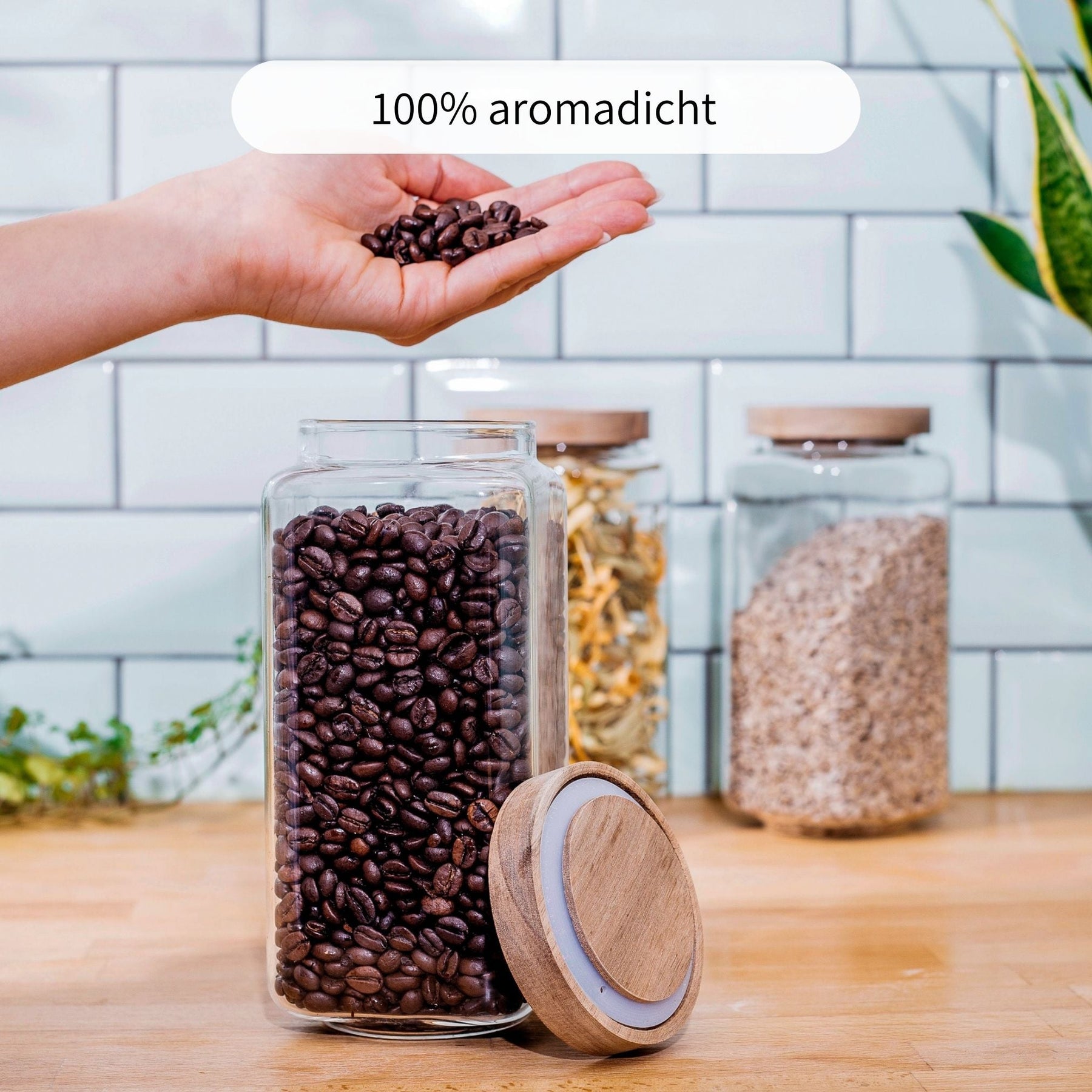 LUND | Vorratsgläser eckig 1200ml (3-tlg.)