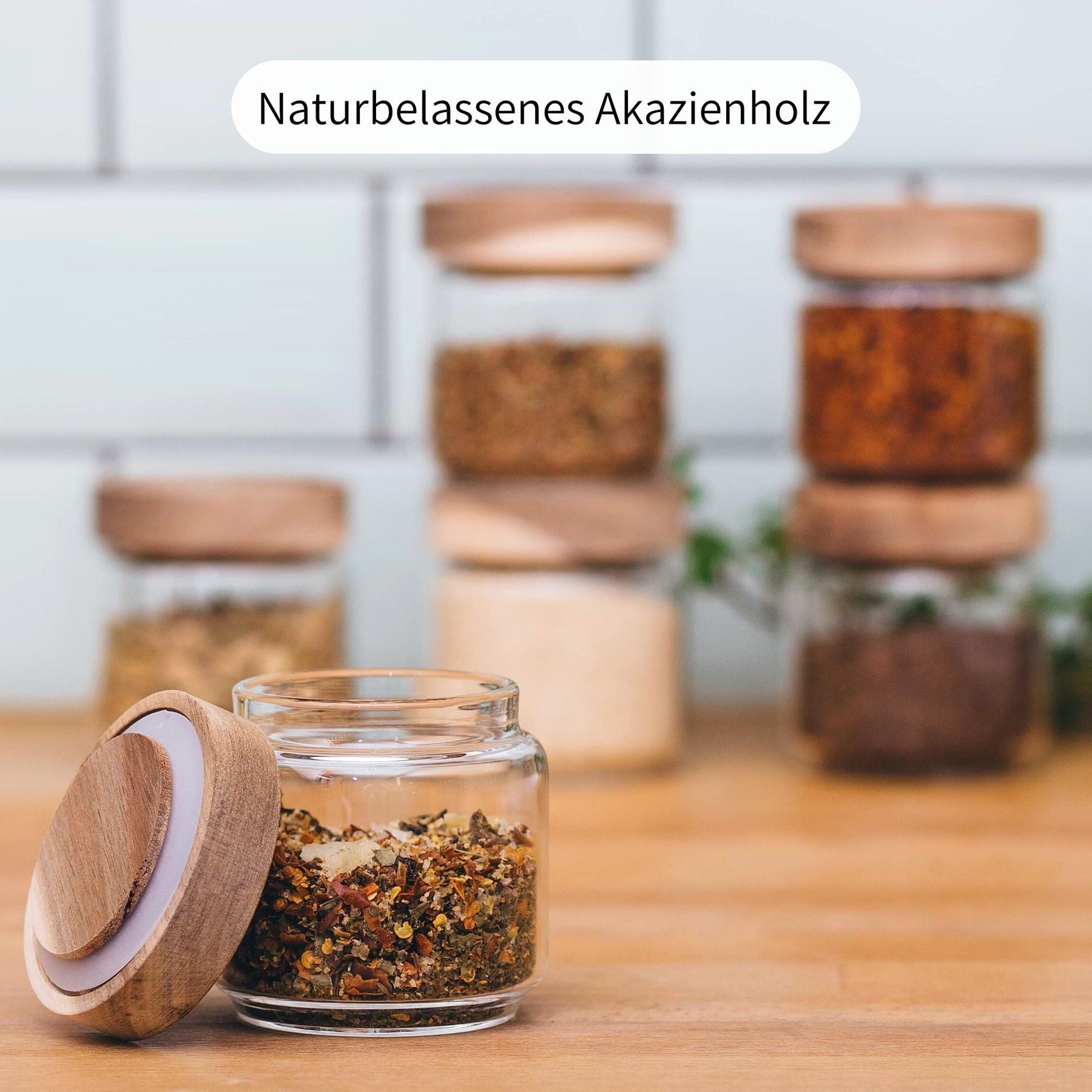 MINNA | Gewürzgläser rund 150ml (6-tlg.)