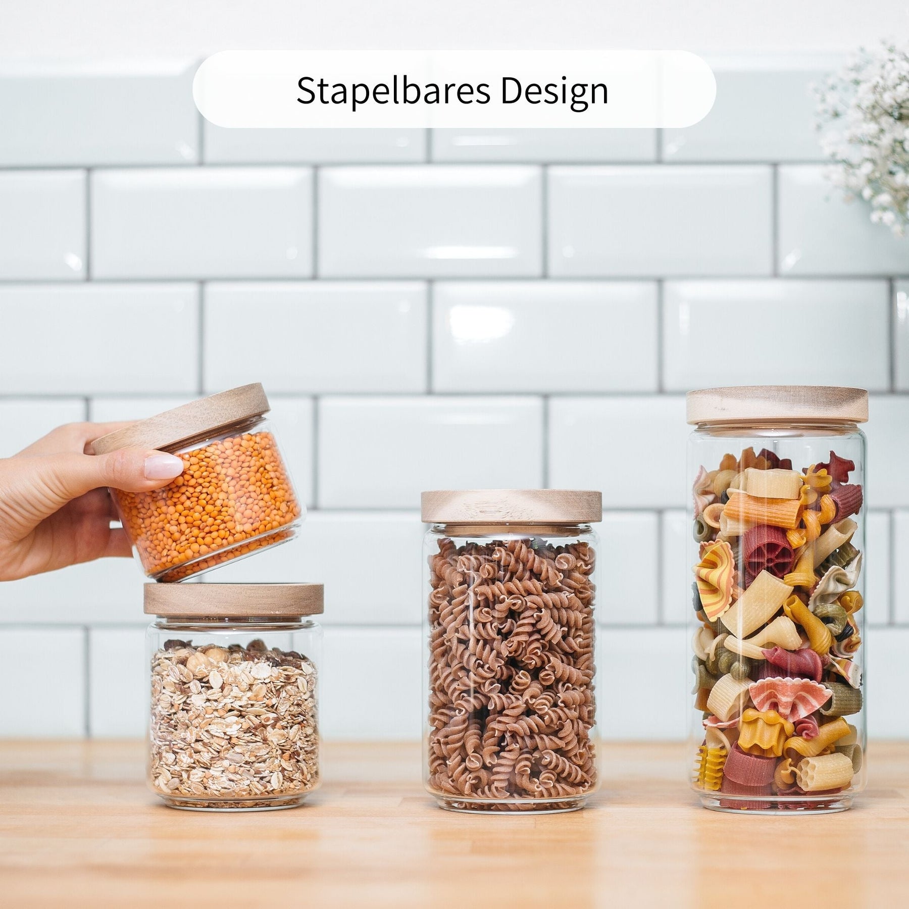 FYRA | Vorratsgläser rund gemischt (4-tlg.)