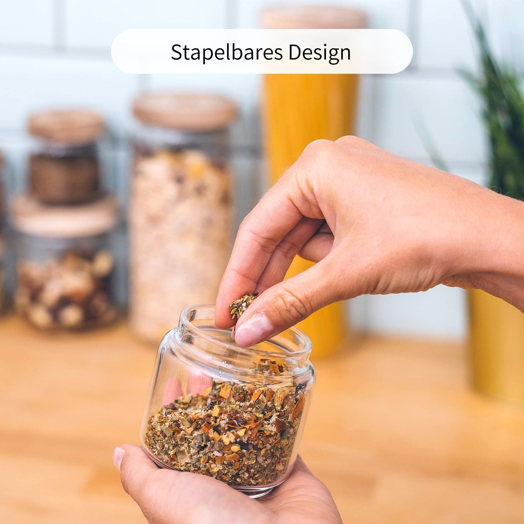 MINNA | Gewürzgläser rund 150ml (6-tlg.)