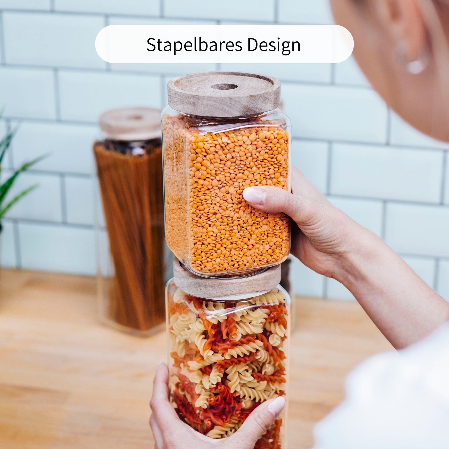 YVA | Vorratsgläser eckig 900ml (3-tlg.)