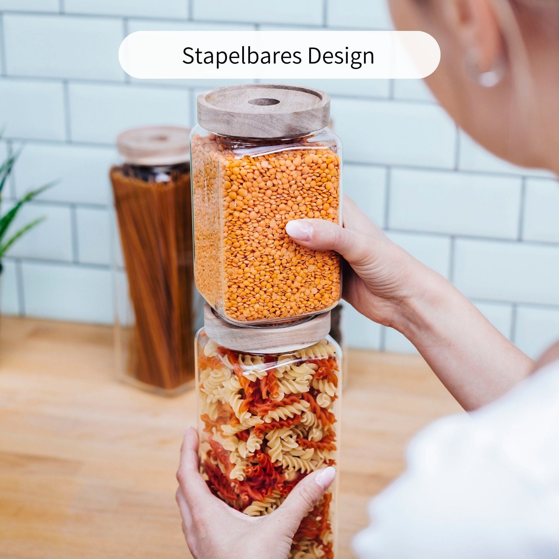 LUND | Vorratsgläser eckig 1200ml (3-tlg.)