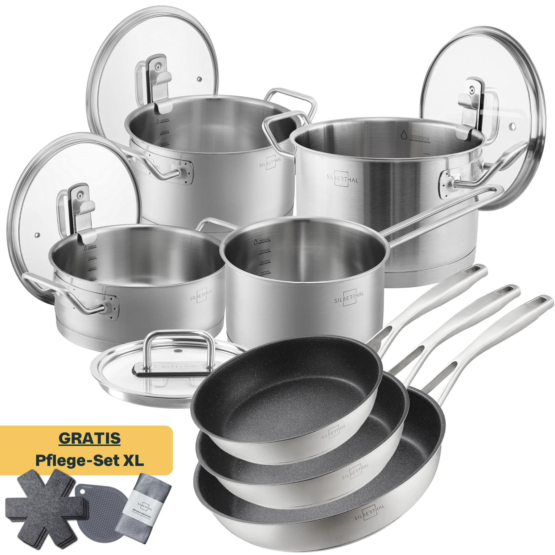 Pfannen & Topfset Beschichtet 8-teilig