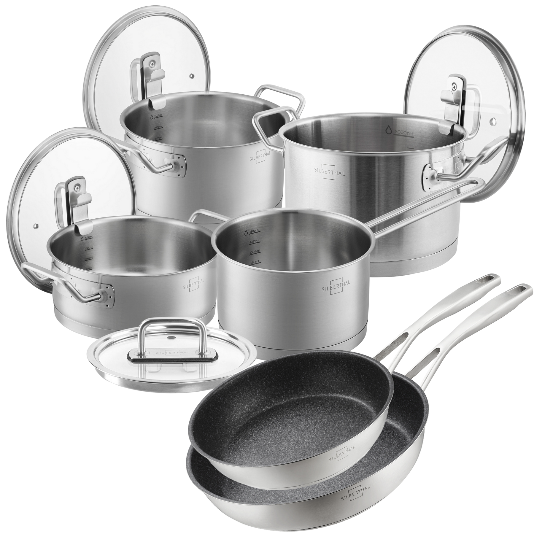 Pfannen & Kochtopfset Beschichtet - 7-teilig