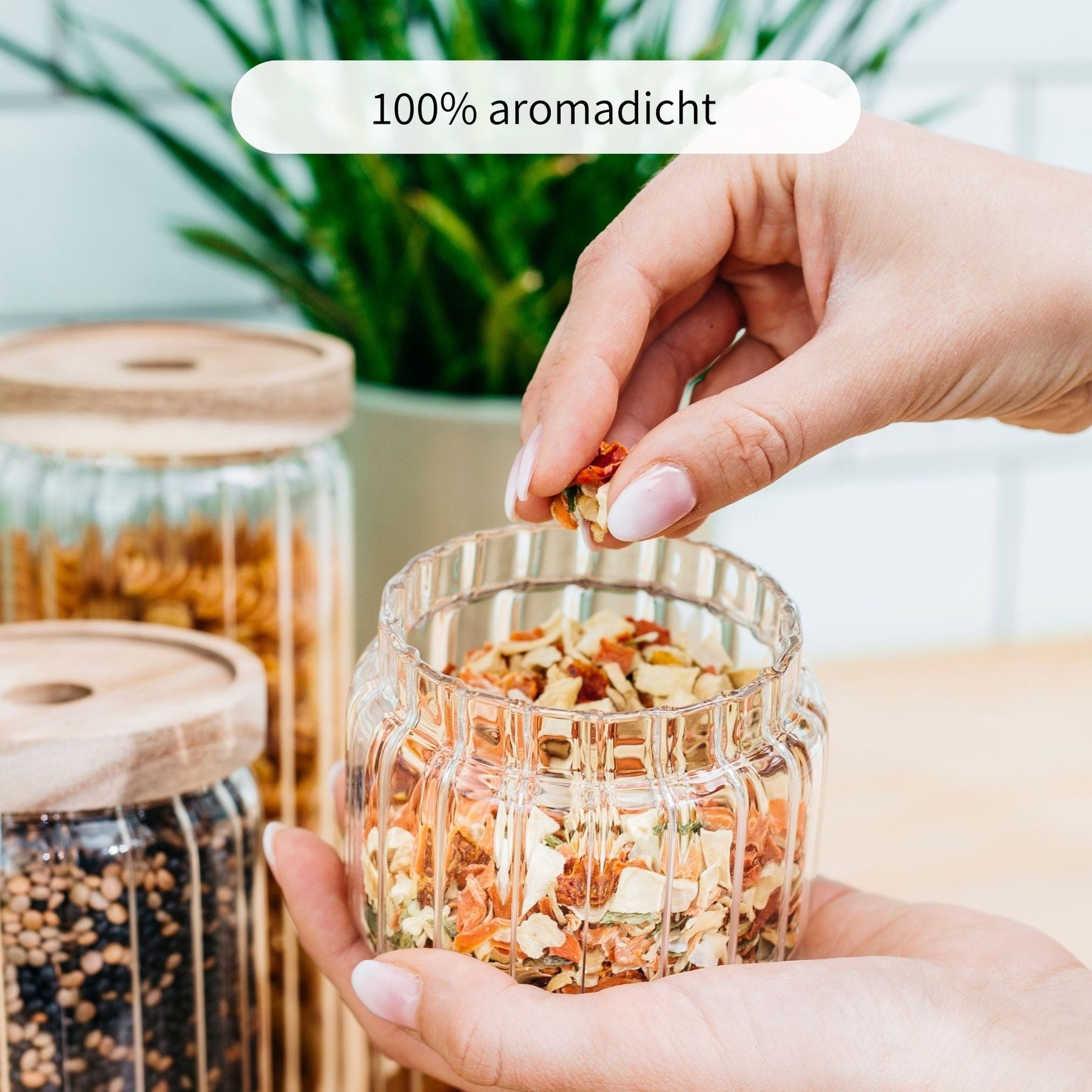 WILMA | Vorratsgläser geriffelt gemischt (4-tlg.)