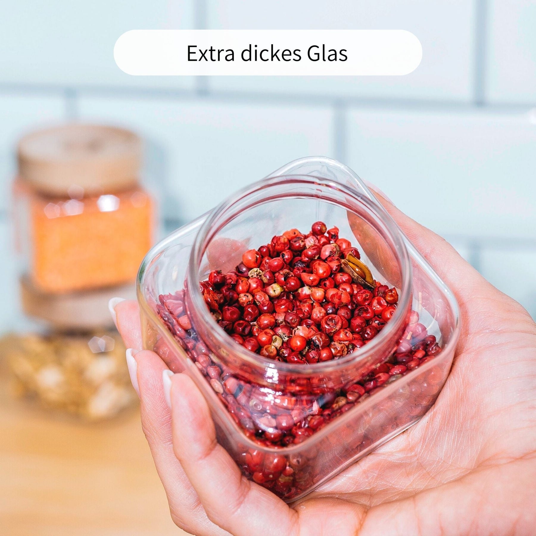 RIVA | Gewürzgläser eckig 220ml (6-tlg.)