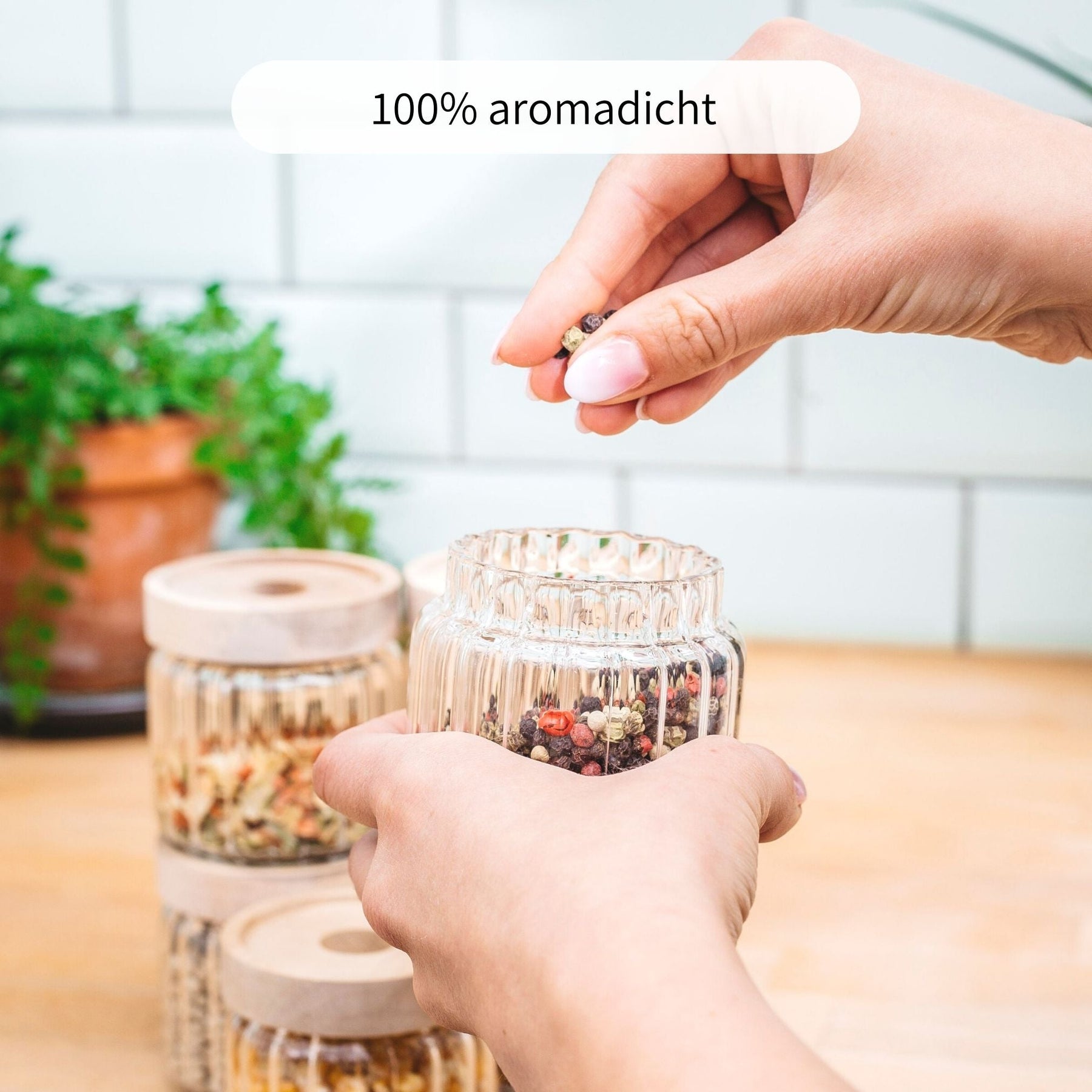 MATTIS | Gewürzgläser geriffelt 150ml (6-tlg.)