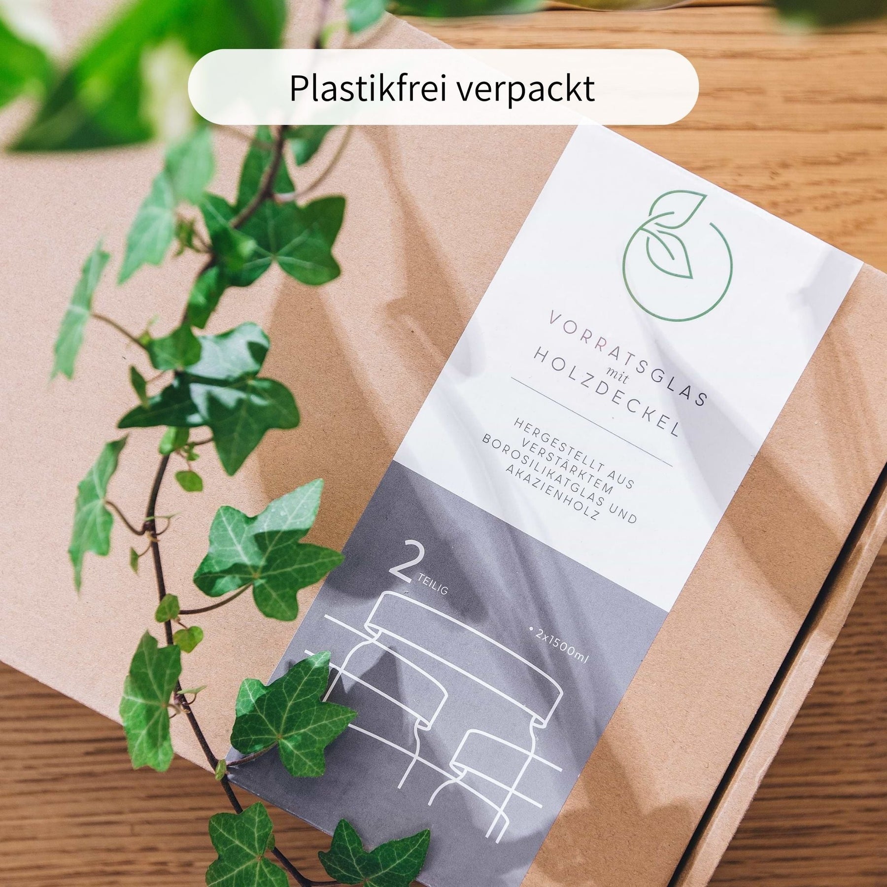 OLA | Vorratsgläser eckig 1800ml (2-tlg.)