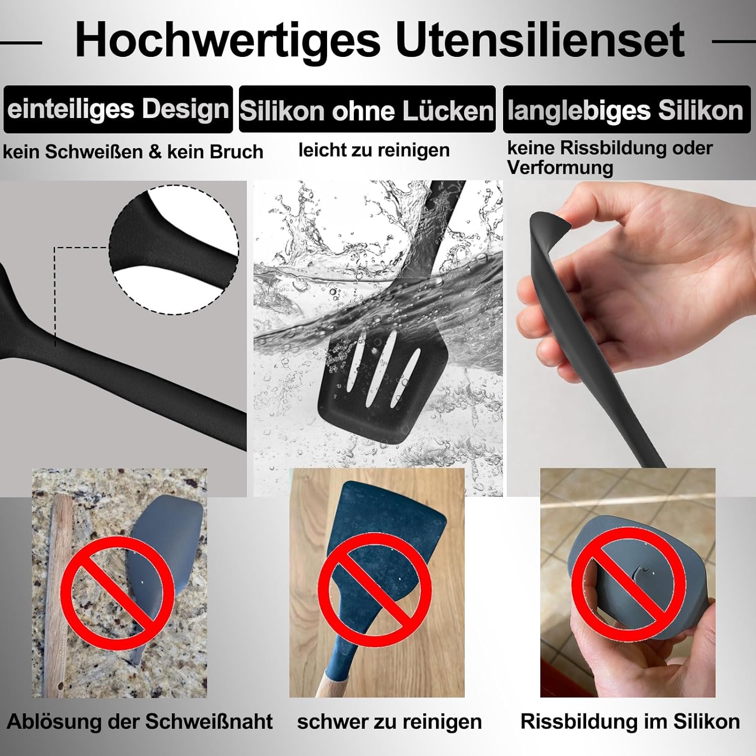 KitchenPro - Silikon-Küchenutensilien-Set