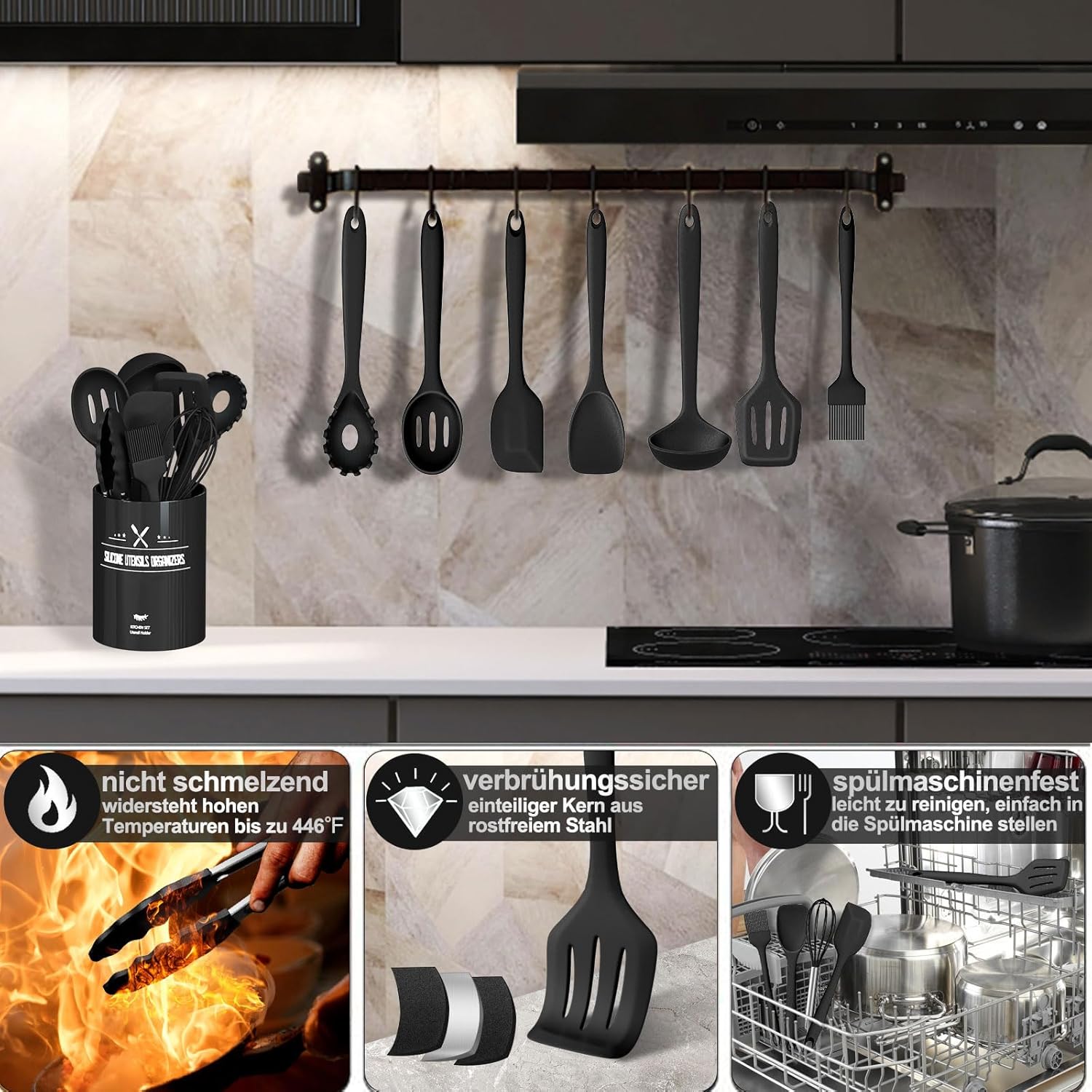 KitchenPro - Silikon-Küchenutensilien-Set