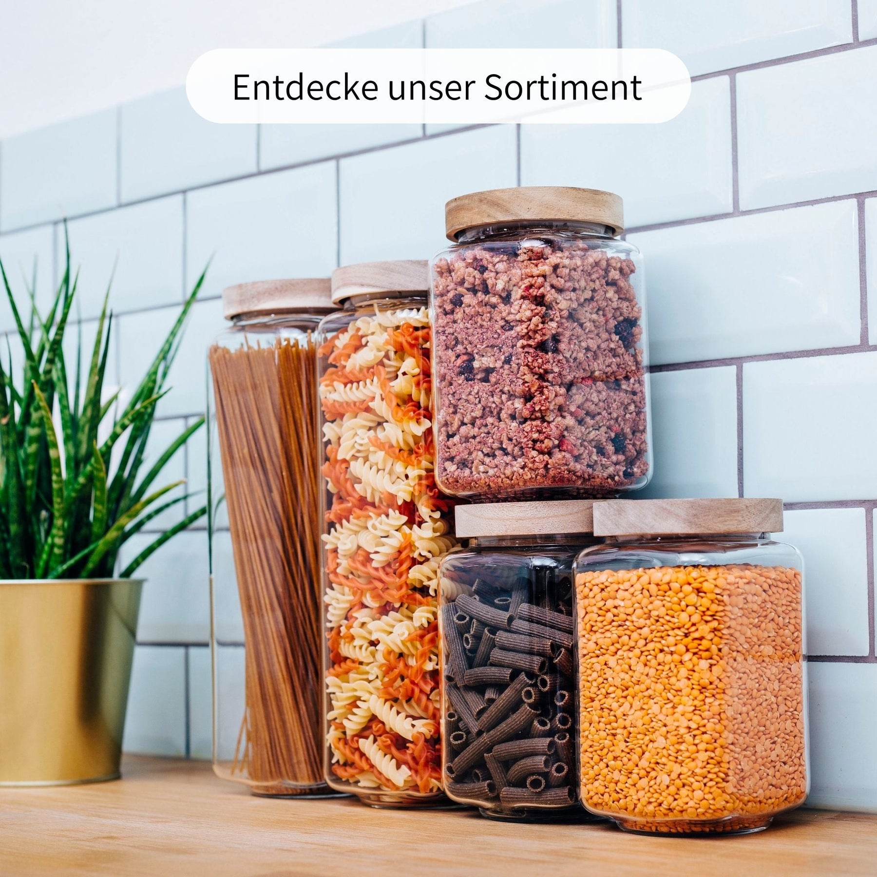 BENNE | Vorratsgläser eckig gemischt (3-tlg.)