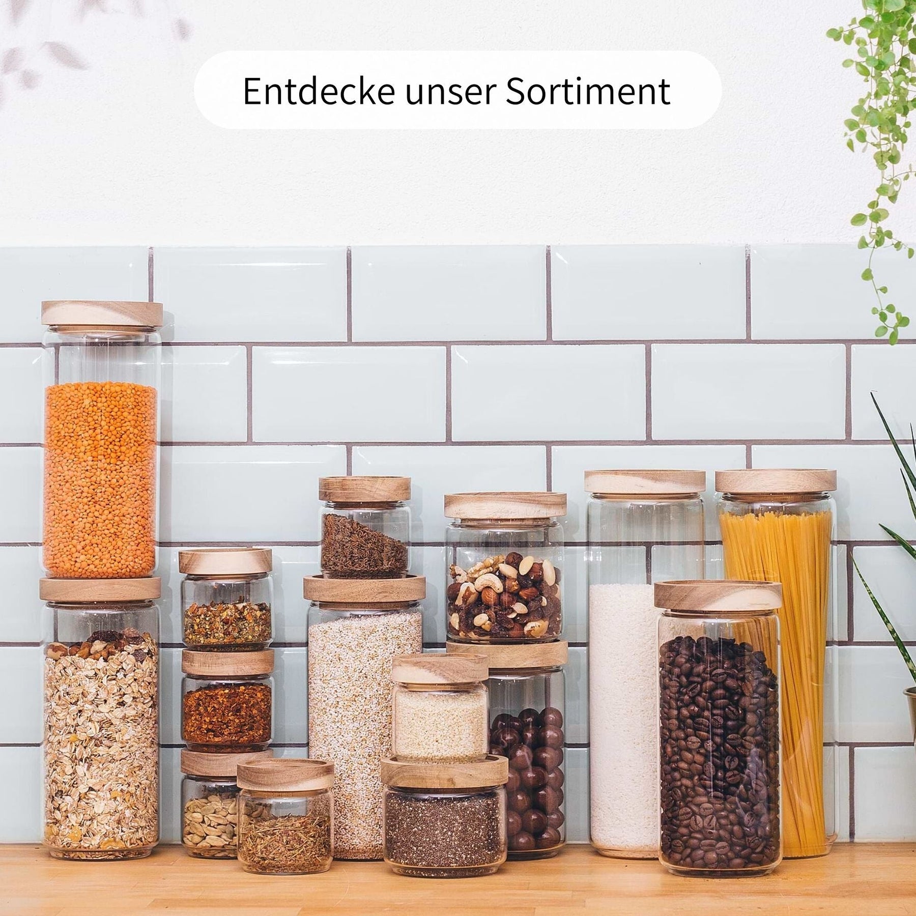 WILMA | Vorratsgläser geriffelt gemischt (4-tlg.)