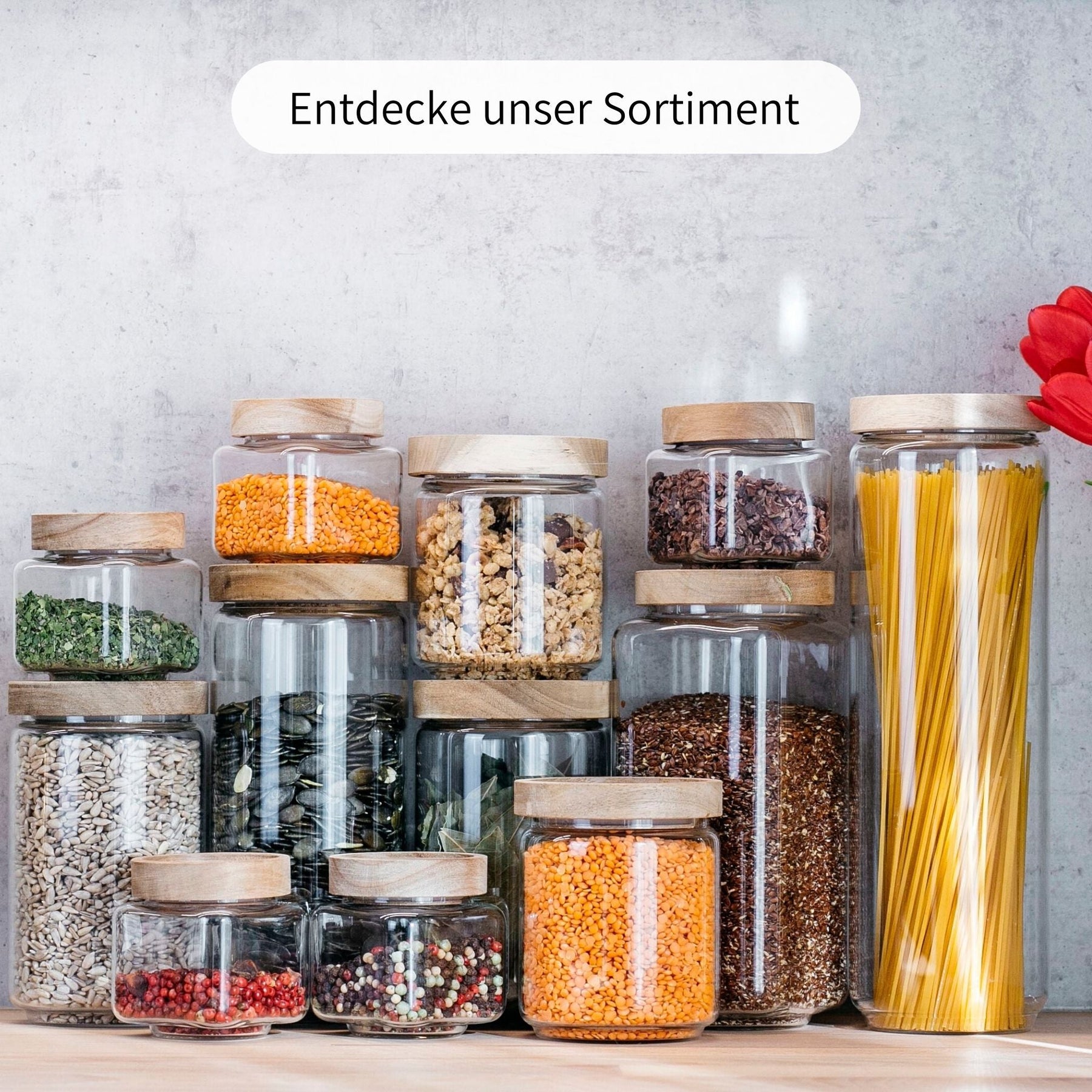 LASSE | Vorratsgläser geriffelt 500ml (4-tlg.)