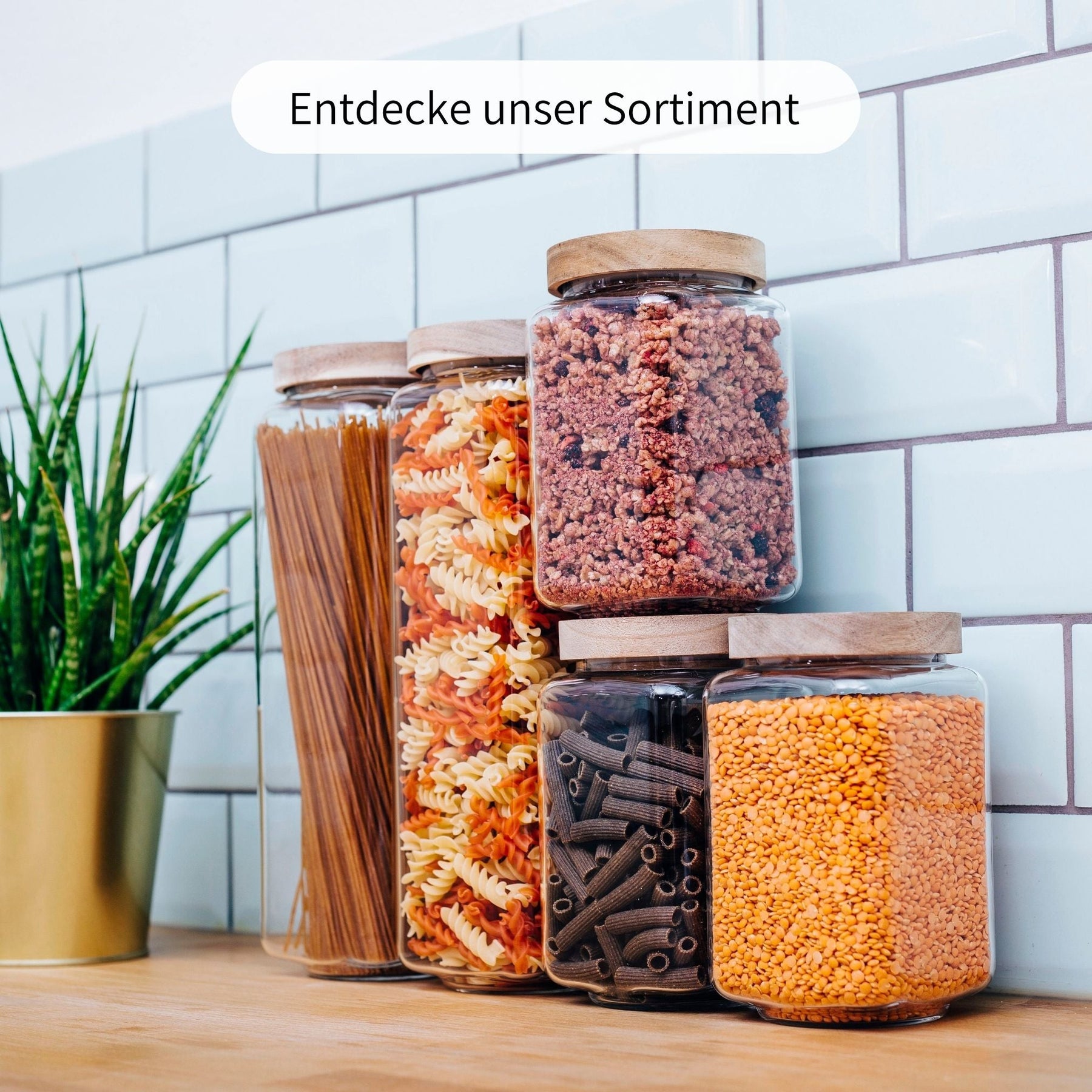 LOVIS | Vorratsgläser eckig 600ml (3-tlg.)