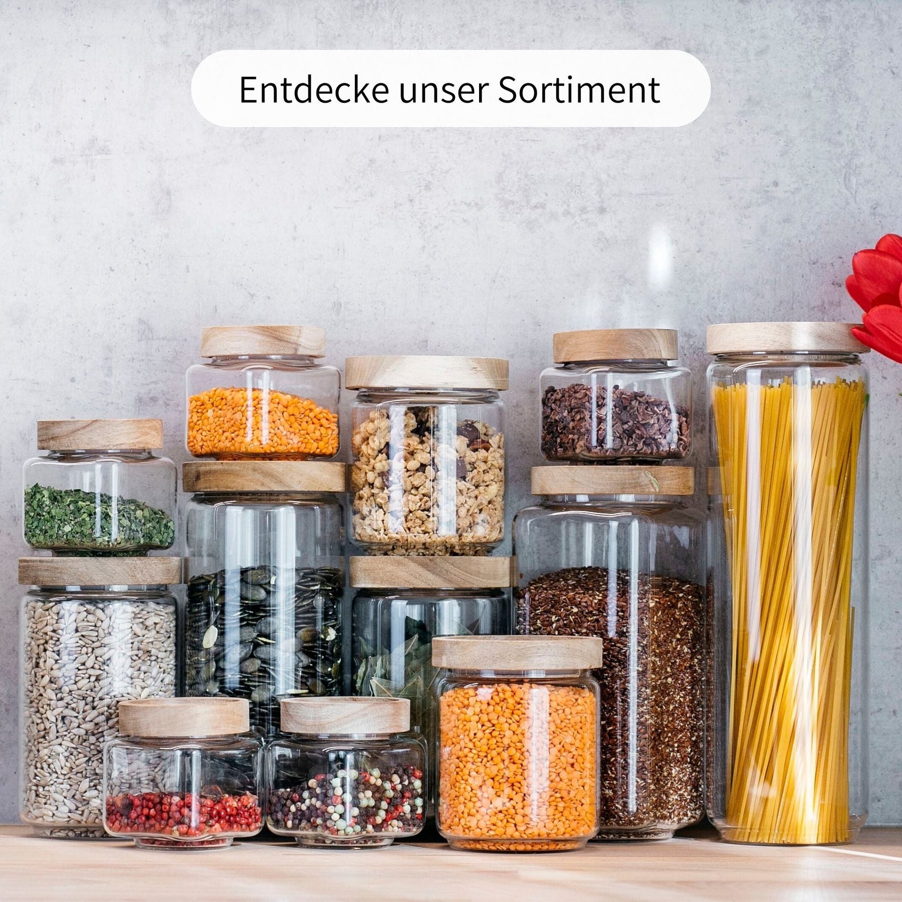 RIVA | Gewürzgläser eckig 220ml (6-tlg.)