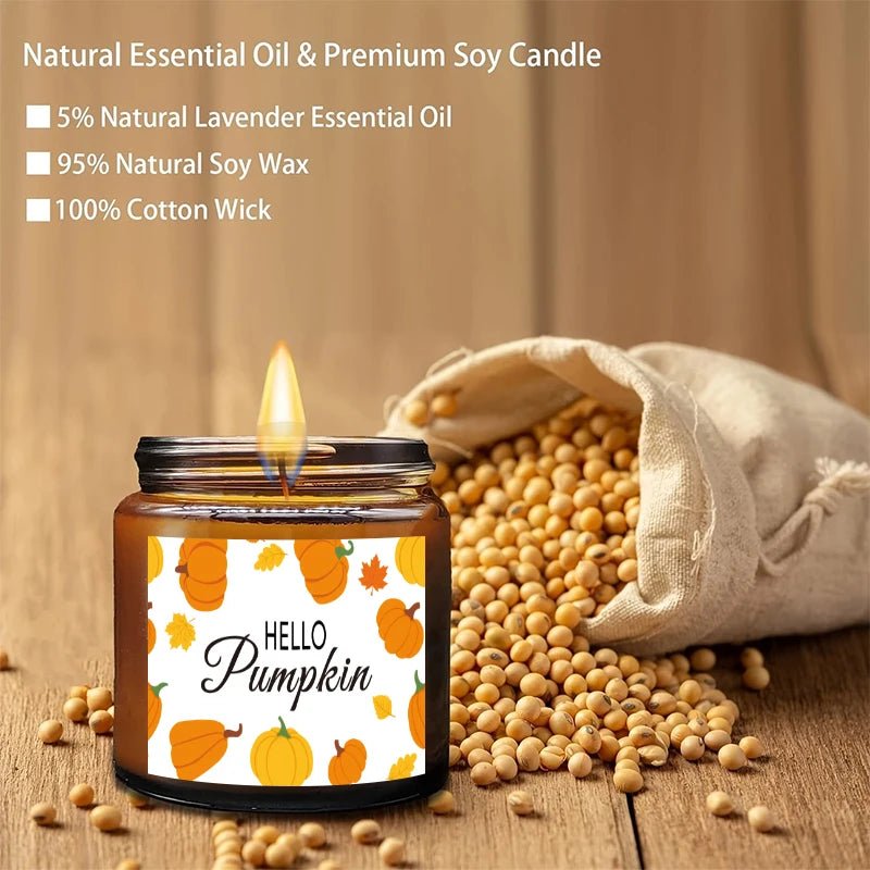 AutumnGlow – Duftkerze aus Sojawachs im Herbstdesign