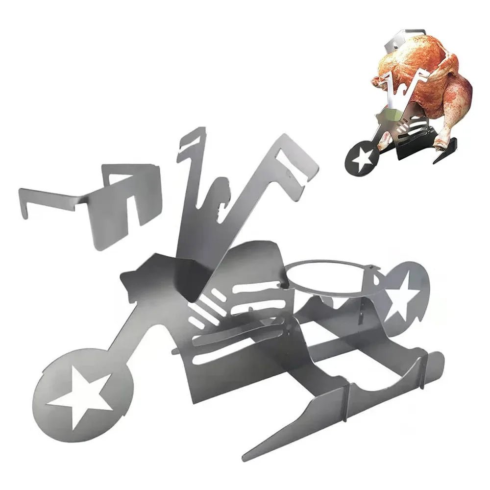 CHICKENMASTER – Edelstahl Hähnchenständer für saftiges BBQ mit Bierdosenhalter