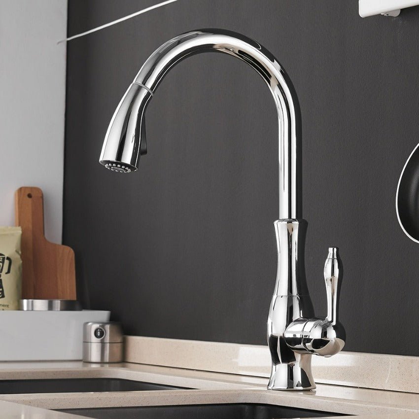 FLEXFLOW Kitchen Tap – Edelstahl Küchenarmatur mit ausziehbarem Sprühkopf & flexiblem Design