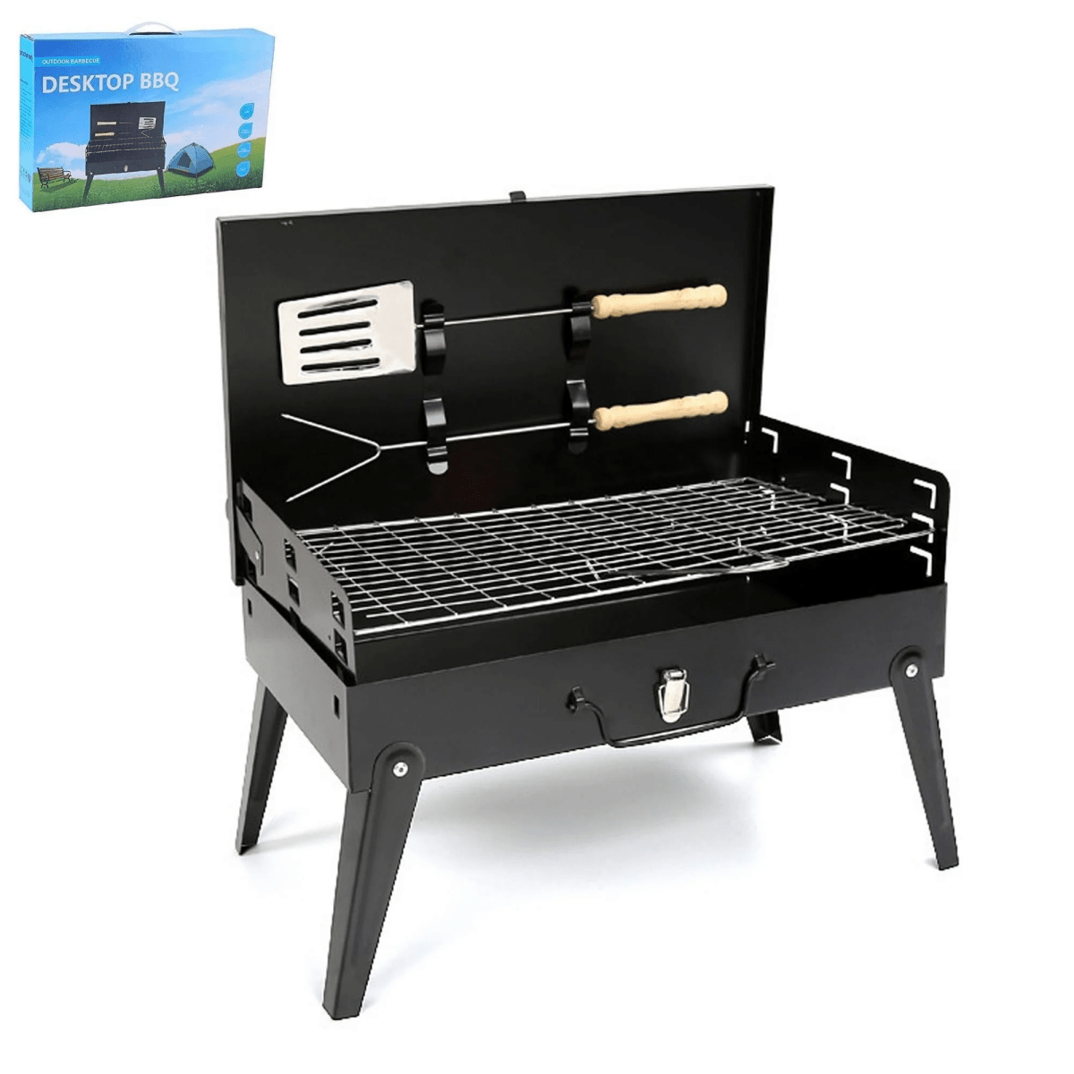 GrillMate Fold – Faltbarer Stahlgrill für mobiles BBQ & spontanes Grillvergnügen