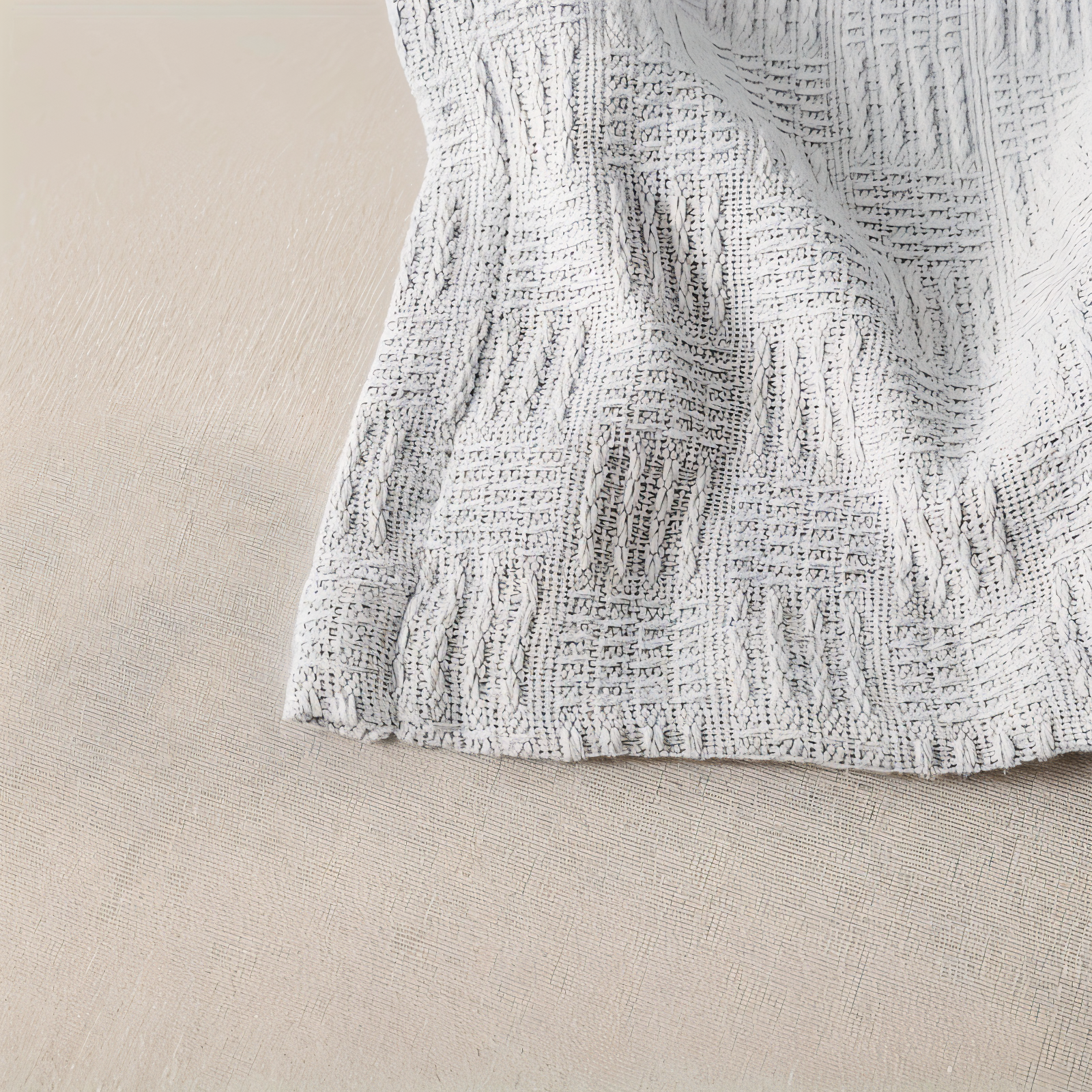 LUMINOFT – Atmungsaktive Strick-Baumwolldecke