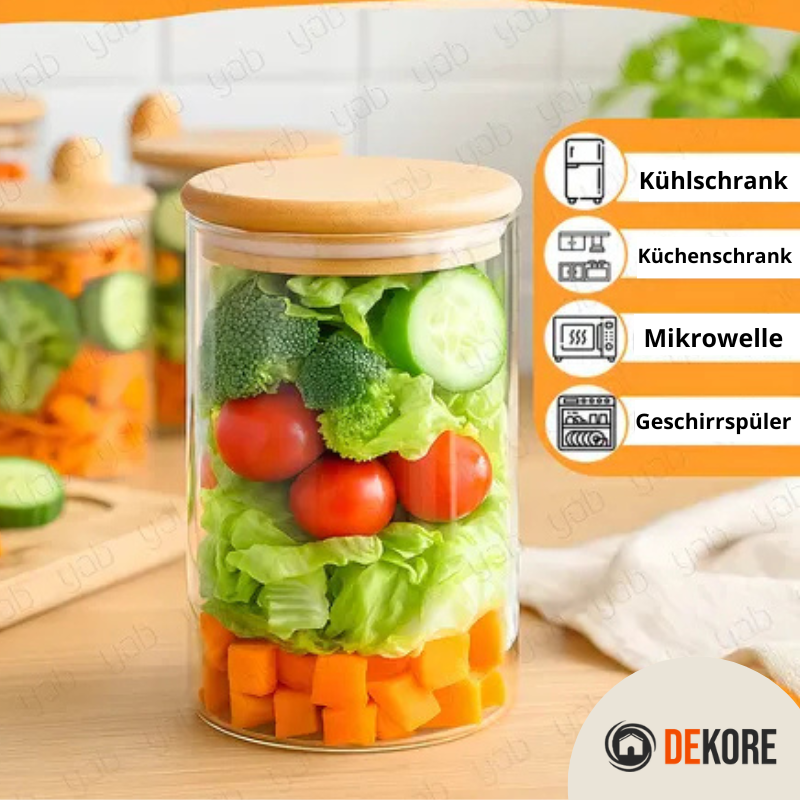 3+2 Gratis: Luftdichte Vorratsdosen aus Glas - Nur noch wenige auf Lager!