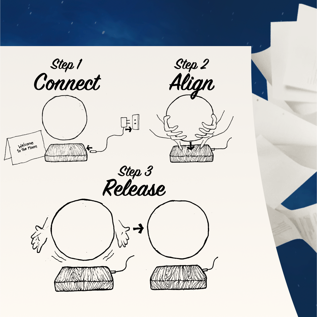 MOONFLOAT – Schwebende Mondlampe mit LED-Farbwechsel für beruhigende Atmosphäre