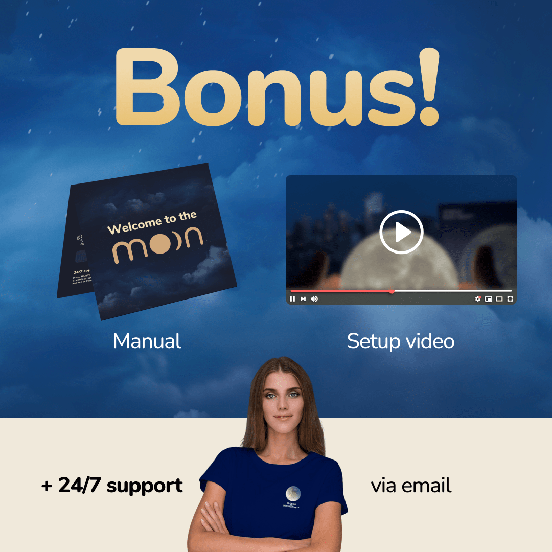 MOONFLOAT – Schwebende Mondlampe mit LED-Farbwechsel für beruhigende Atmosphäre