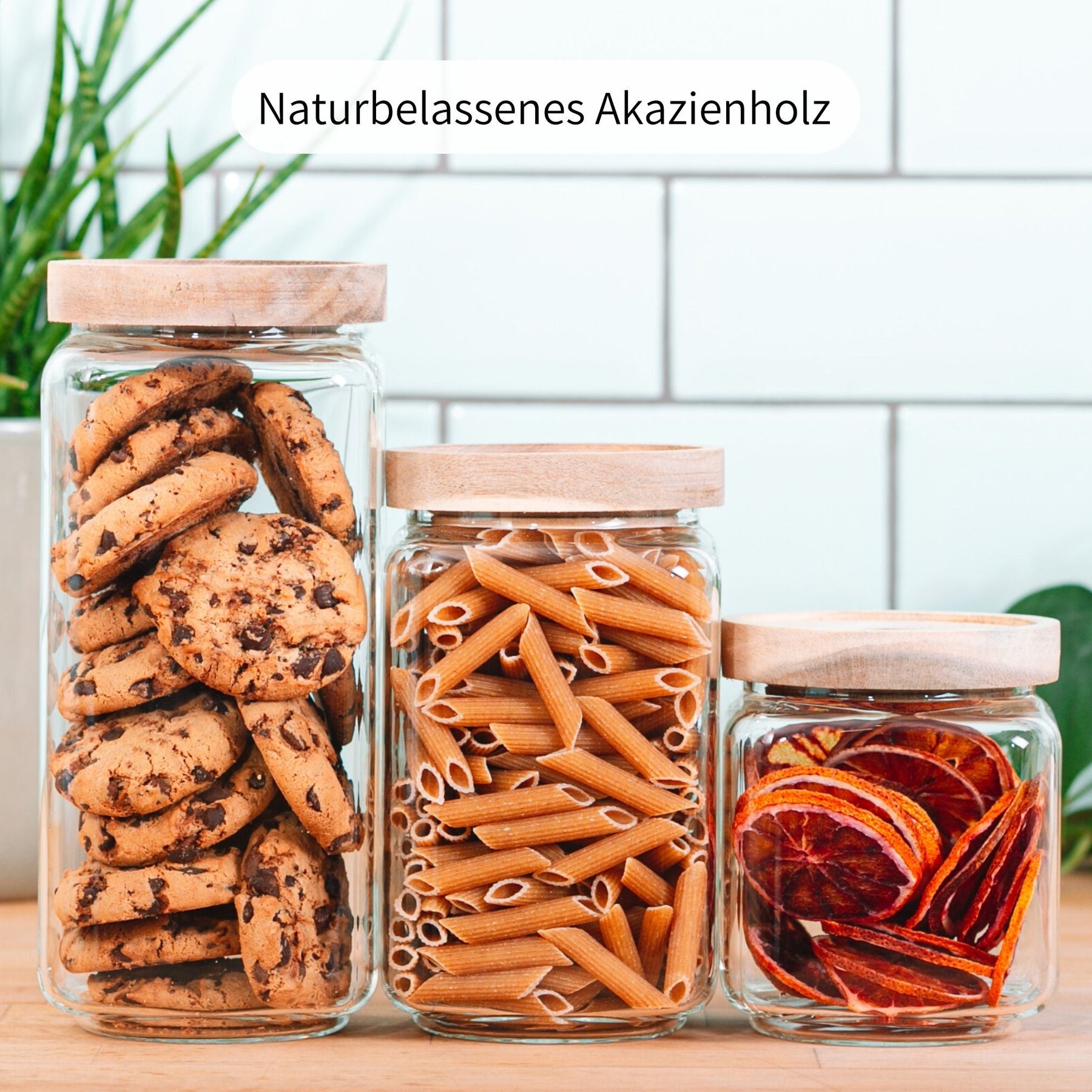 BENNE | Vorratsgläser eckig gemischt (3-tlg.)