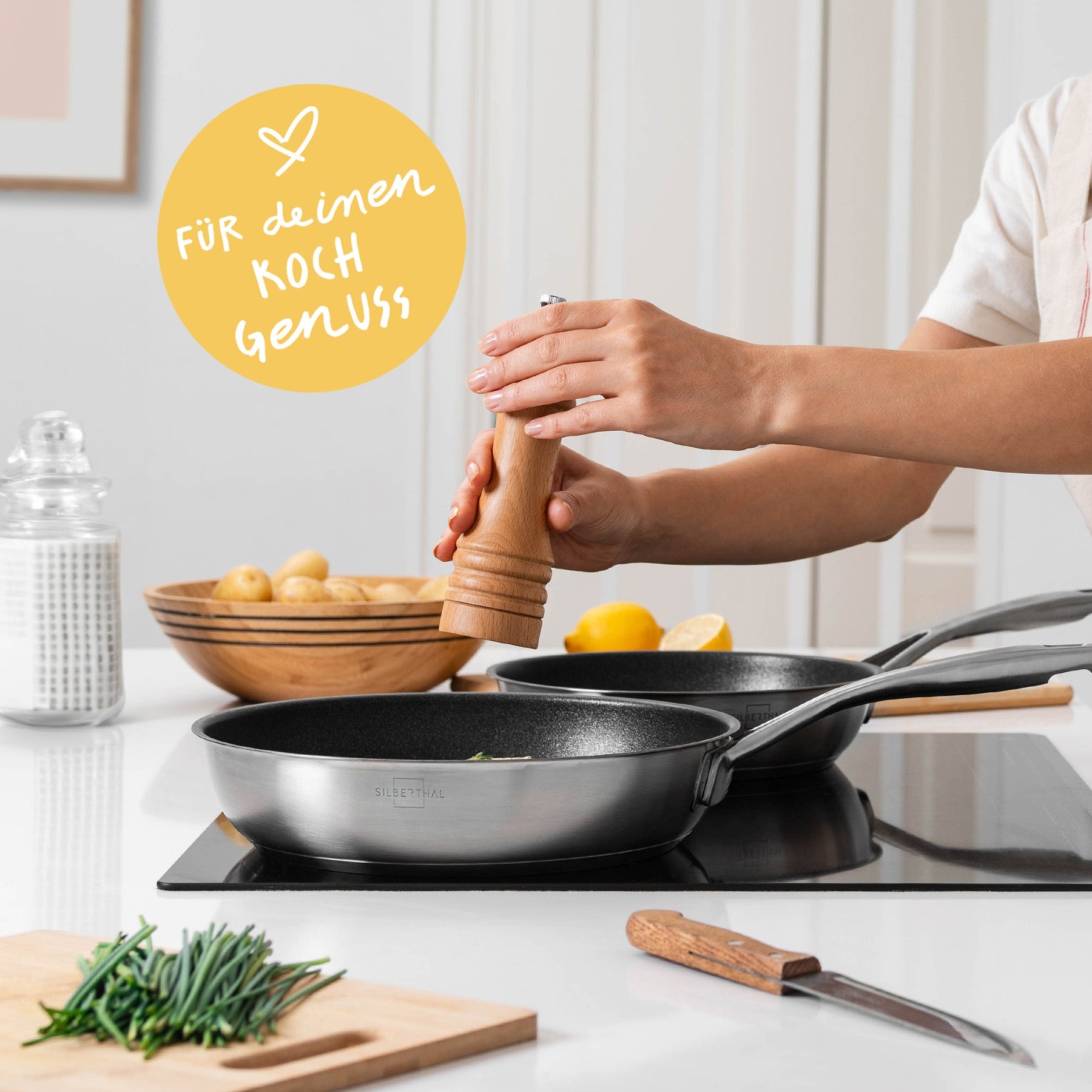 Pfanne 28 cm mit Deckel