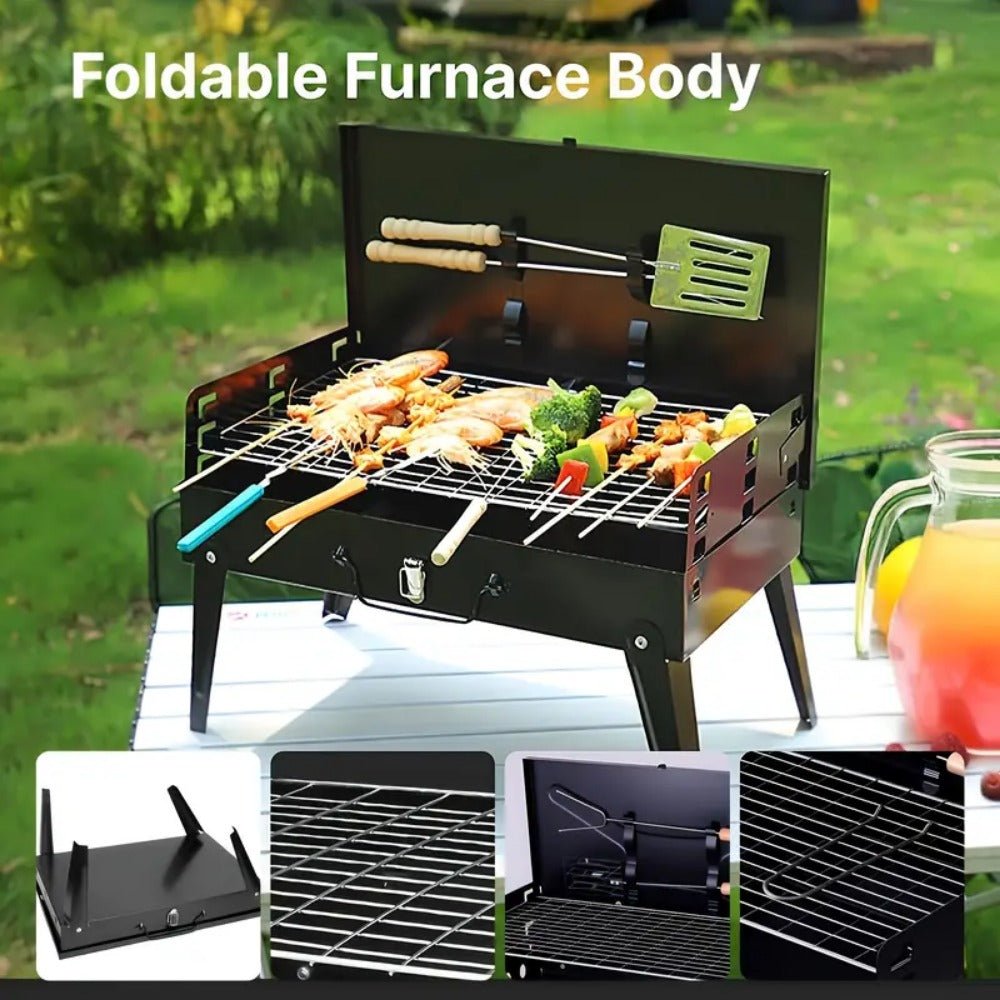 GrillMate Fold – Faltbarer Stahlgrill für mobiles BBQ & spontanes Grillvergnügen