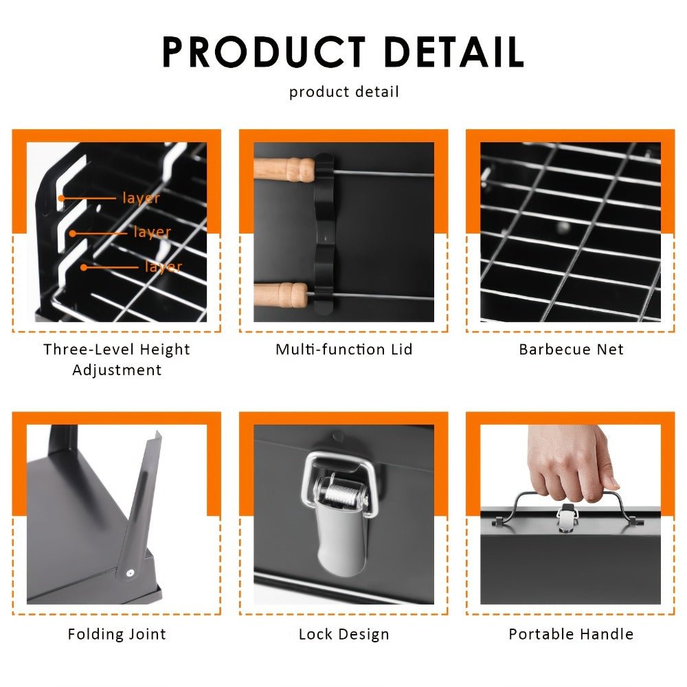 GrillMate Fold – Faltbarer Stahlgrill für mobiles BBQ & spontanes Grillvergnügen