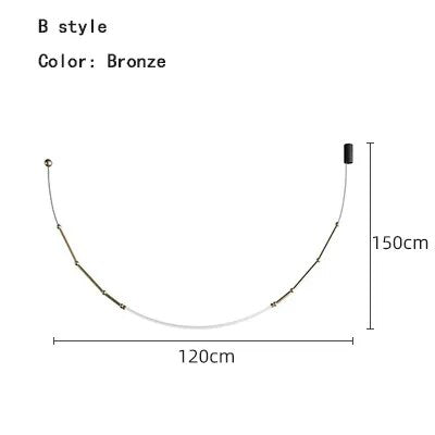 SYLVESSA – Moderne Deckenleuchte in Matt Schwarz und Bronze