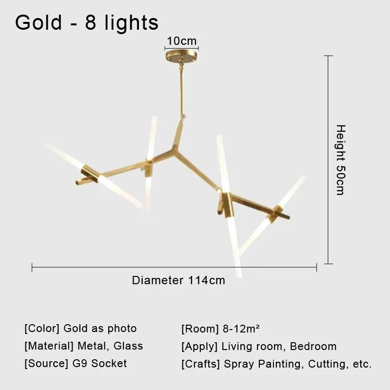 ORLETHIA – Moderne Deckenleuchte aus Eisen und Glas