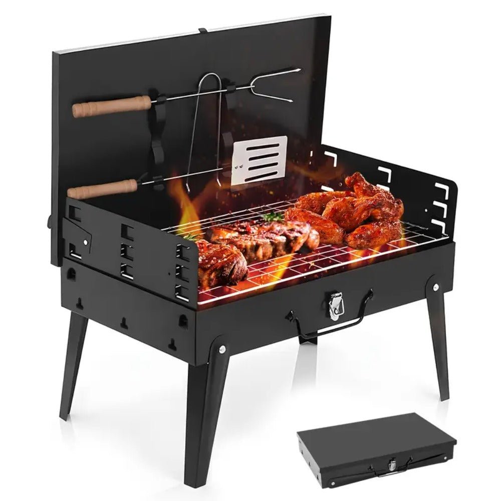 GrillMate Fold – Faltbarer Stahlgrill für mobiles BBQ & spontanes Grillvergnügen