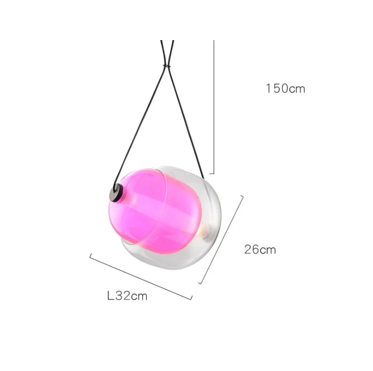 QUORENA – Moderne Deckenleuchte aus Glas und Eisen