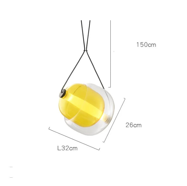 QUORENA – Moderne Deckenleuchte aus Glas und Eisen