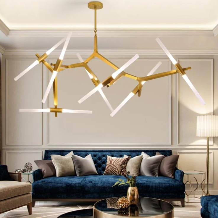 ORLETHIA – Moderne Deckenleuchte aus Eisen und Glas