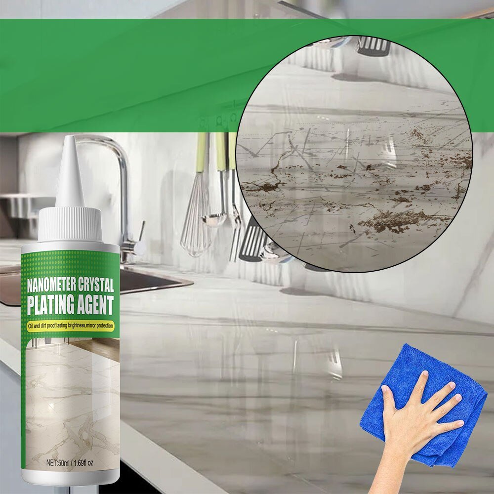 NanoShine Stone Coating – Instant High-Gloss Finish for Marble, Granite & More