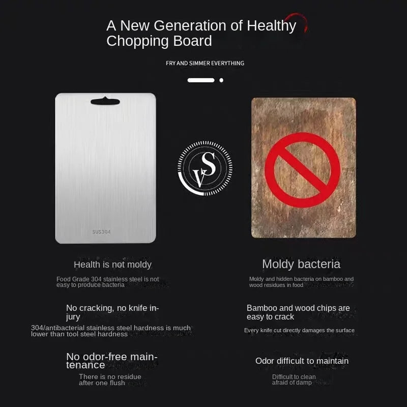 CHEFSTEEL – Schneidebrett aus Edelstahl, robust & pflegeleicht für hygienisches Arbeiten