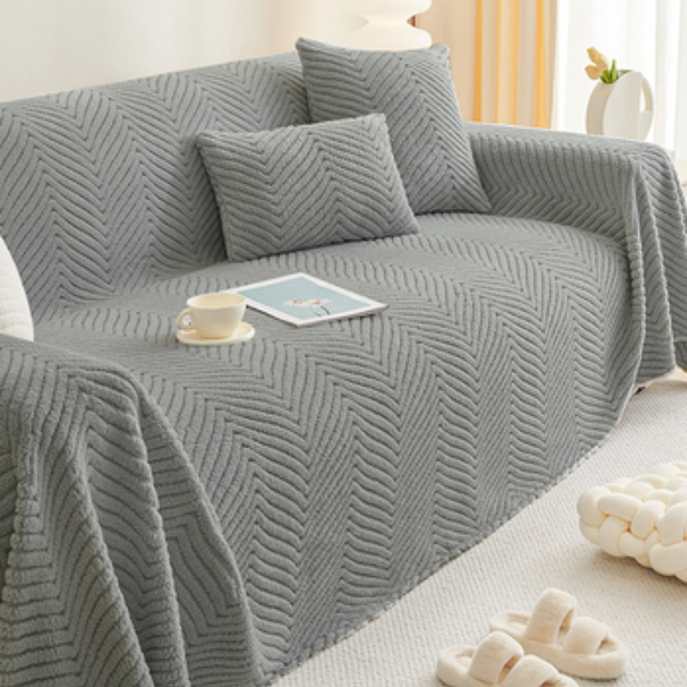 PlushWave - Sofabezug mit Zickzack-Muster