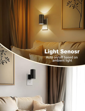 NIGHTSENSE – LED Nachtlicht mit Dämmerungssensor, blendfrei & energieeffizient