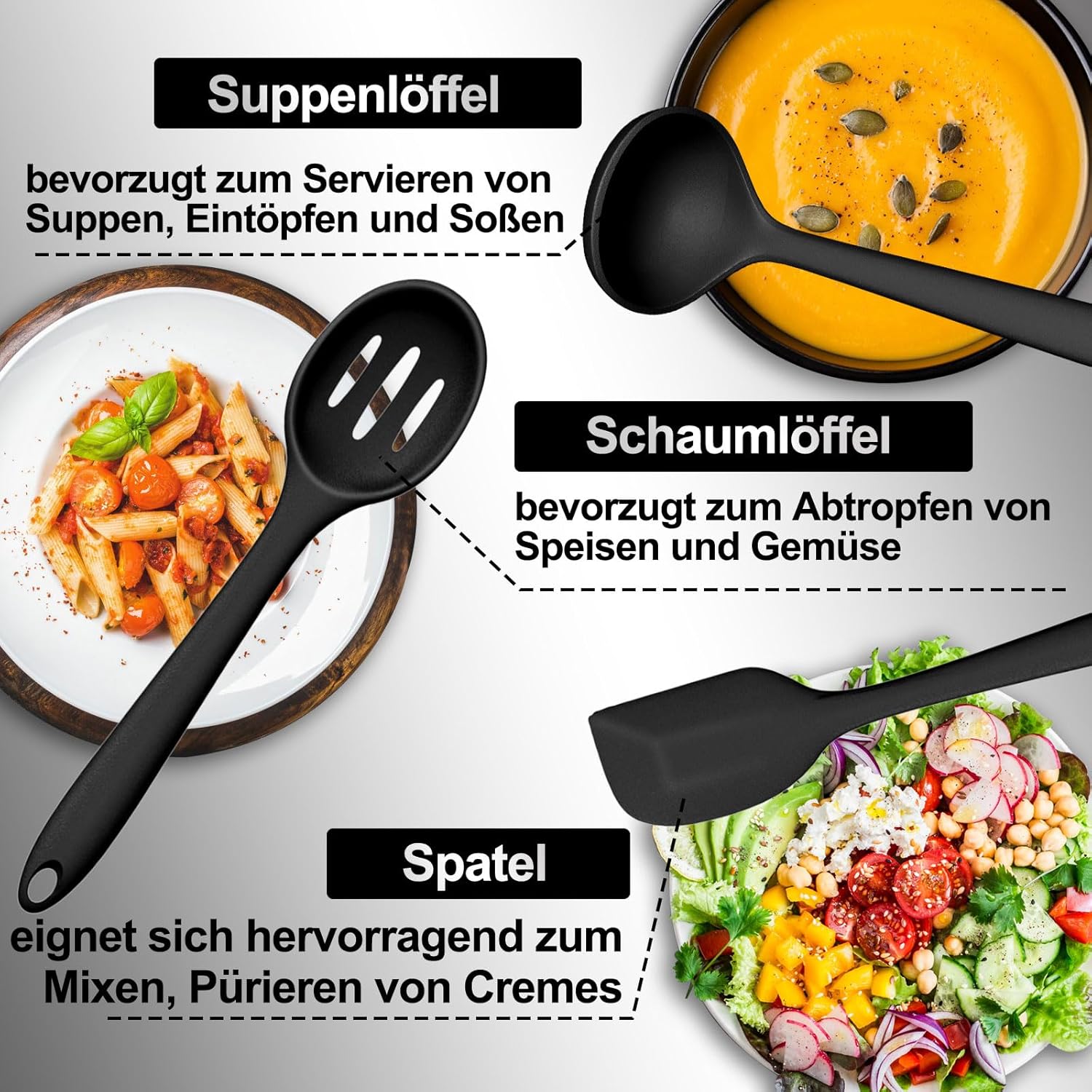 KitchenPro - Silikon-Küchenutensilien-Set